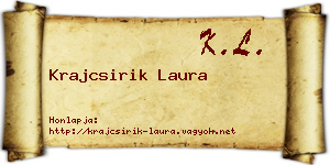 Krajcsirik Laura névjegykártya